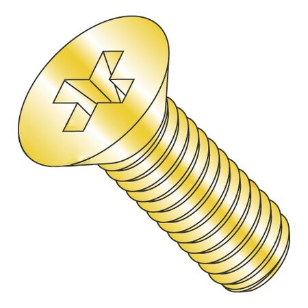 MS35190-240/6-32 x 3/4" Mil-Spec Machine Screws/Phillips/Flat/Steel/Cad Yellow (Carton: 5,000 pcs)